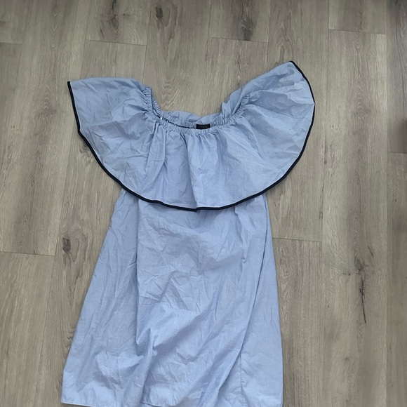 J. Crew Light Blue Ruffle Kids Dress - Picture 1 of 2